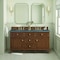 James Martin Vanities 60'' Double Vanity, Mid-Century Walnut w/ 3 CM Parisien Bleu Quartz Top 424-V60D-WLT-3PBL - alternate 5